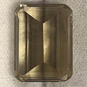 24.2 carat emerald shaped citrine (November birthstone)
